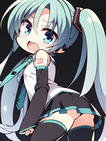 20221021192611-2784774606-masterpiece, best quality, hatsune miku, 1girl,aqua hair,aqua necktie,ass,black skirt,black sleeves,blush,boots,detached sleeves.png